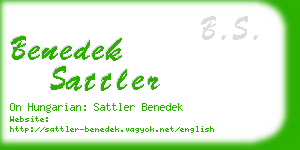 benedek sattler business card